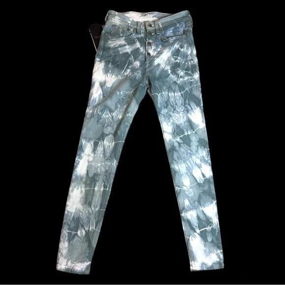 🎉HP!🎉 Orig. NWT White High Rise Ankle Skinny now in Sage design. Size 26 - Picture 3 of 12